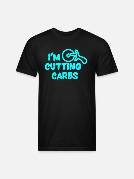 I'm Cutting Carbs - Unisex Poly/Cotton T-Shirt - black