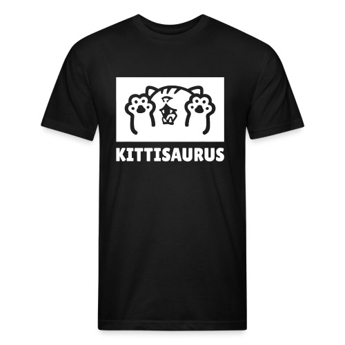 Kittisaurus Square Logo T Shirt - Men’s Fitted Poly/Cotton T-Shirt