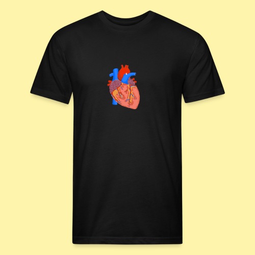 heart - Men’s Fitted Poly/Cotton T-Shirt