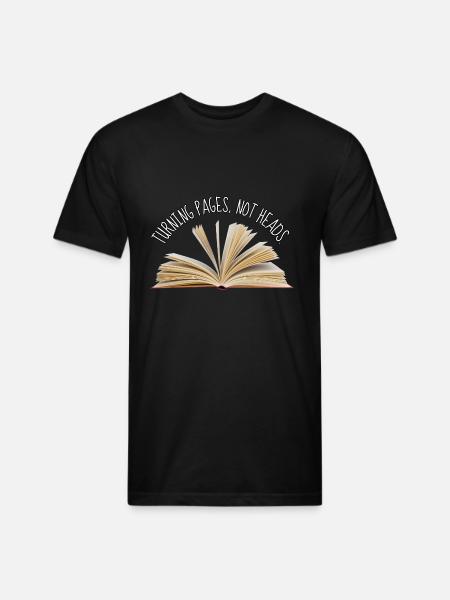 Turning Pages Not Heads - Unisex Poly/Cotton T-Shirt - black