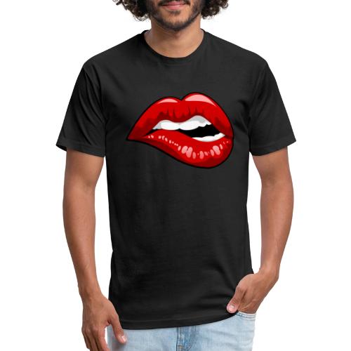 Lip Bite - Unisex Poly/Cotton T-Shirt