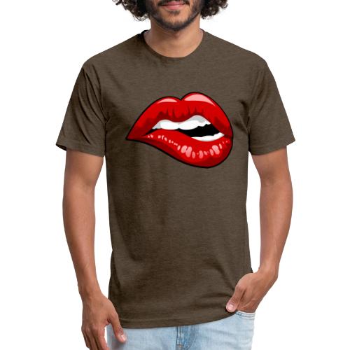 Lip Bite - Unisex Poly/Cotton T-Shirt