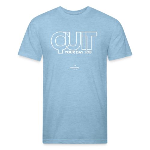 Quit in white - Unisex Poly/Cotton T-Shirt