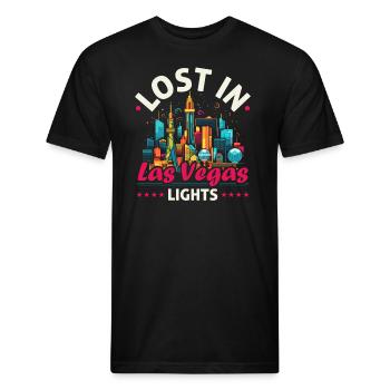Las Vegas State Nevada USA America United States - Unisex Poly/Cotton T-Shirt - black - Front - Jose (178cm)
