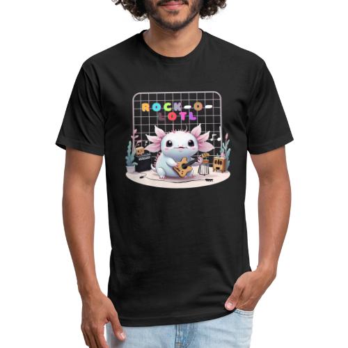 Cute Axolotl Musician: Musical Amphibian Creature - Unisex Poly/Cotton T-Shirt