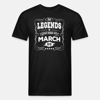 True legends are born in March - Fitted Cotton/Poly T-Shirt for men