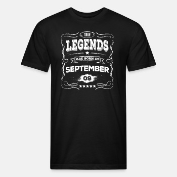 True legends are born in September - Fitted Cotton/Poly T-Shirt for men