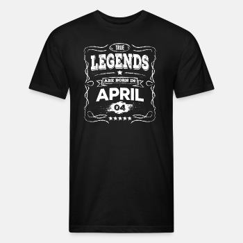 True legends are born in April - Fitted Cotton/Poly T-Shirt for men