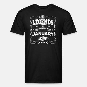 True legends are born in January - Fitted Cotton/Poly T-Shirt for men