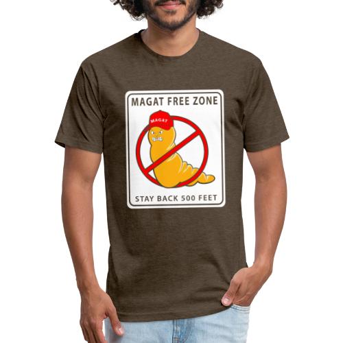 Magat Free Zone - Fitted Cotton/Poly T-Shirt by Next Level