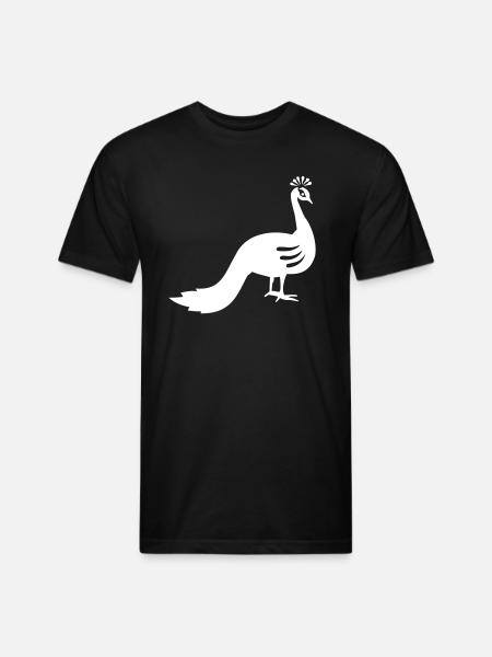 Peacock - Unisex Poly/Cotton T-Shirt - black