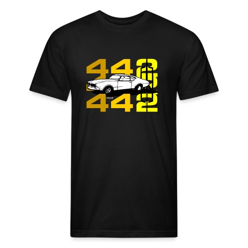auto_oldsmobile_442_002a - Fitted Cotton/Poly T-Shirt by Next Level