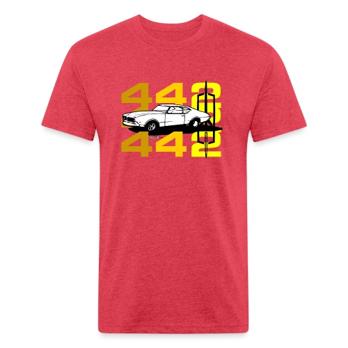 auto_oldsmobile_442_002a - Men’s Fitted Poly/Cotton T-Shirt