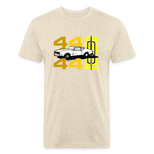 auto_oldsmobile_442_002a - Men’s Fitted Poly/Cotton T-Shirt