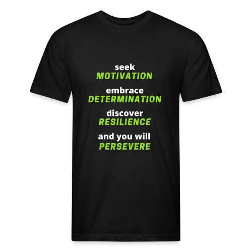 Seek Motivation Embrace Determination Discover Res - Men’s Fitted Poly/Cotton T-Shirt