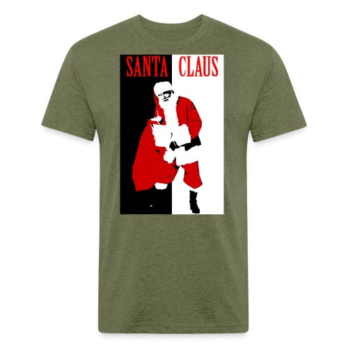 Santa Gangster - Fitted Cotton/Poly T-Shirt by Next Level