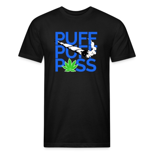 Puff Puff Pass - Fitted Cotton/Poly T-Shirt by Next Level