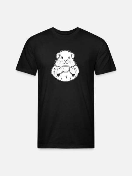 Guinea Pig Cavy Coffee - Unisex Poly/Cotton T-Shirt - black