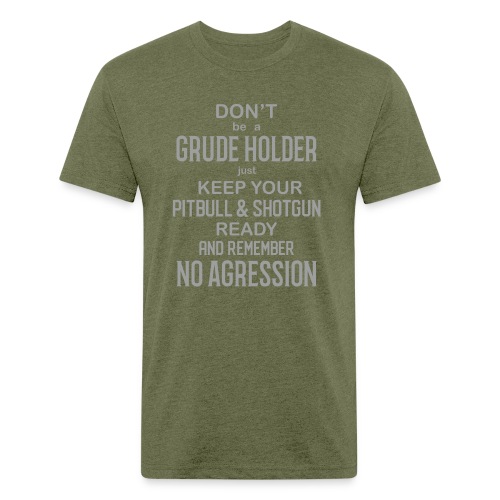 No Agression - Men’s Fitted Poly/Cotton T-Shirt