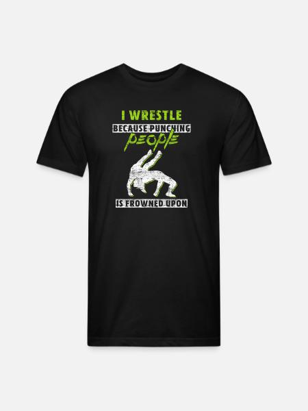 Wrestling - Unisex Poly/Cotton T-Shirt - black
