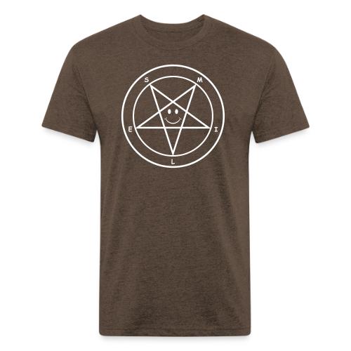 Smile Pentagram - Men’s Fitted Poly/Cotton T-Shirt