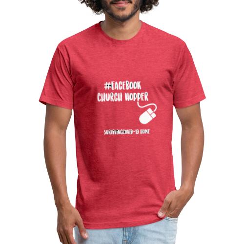 Church Hopper white dub - Men’s Fitted Poly/Cotton T-Shirt
