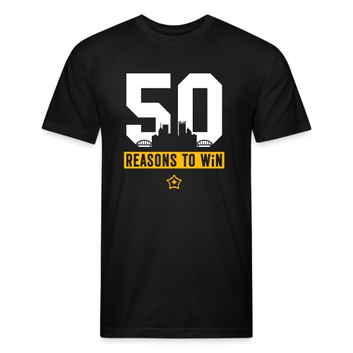 50reasons_final.png - Fitted Cotton/Poly T-Shirt by Next Level