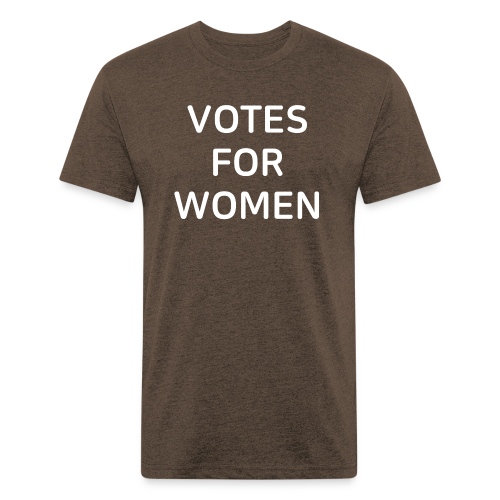 VOTES FOR WOMEN (in white letters) - Men’s Fitted Poly/Cotton T-Shirt