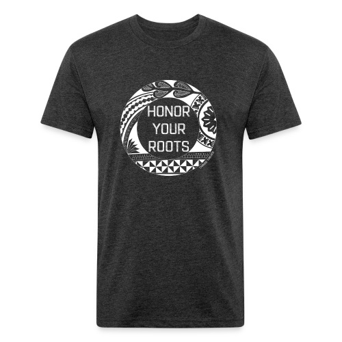 Honor Your Roots (White) - Men’s Fitted Poly/Cotton T-Shirt