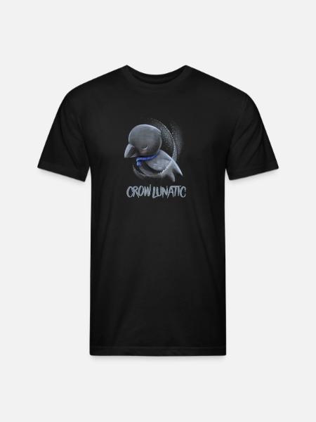 CROW / RAVENS: Raven Lunatic - Unisex Poly/Cotton T-Shirt - black