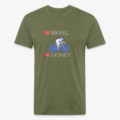 Love Biking Love Sydney tee shirts - Men’s Fitted Poly/Cotton T-Shirt