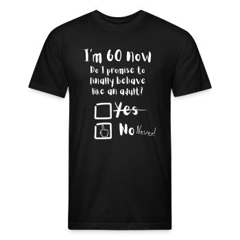 Funny 60th Birthday Gift Idea - Unisex Poly/Cotton T-Shirt - black - Front - Jose (178cm)