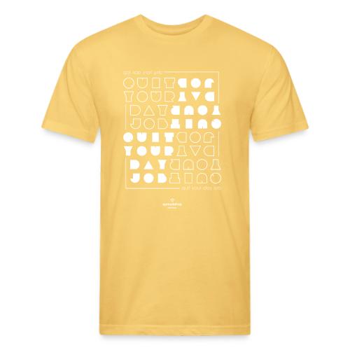 Quit upside white - Unisex Poly/Cotton T-Shirt