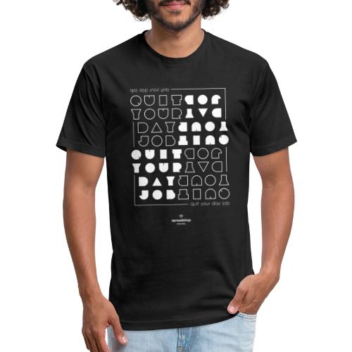 Quit upside white - Unisex Poly/Cotton T-Shirt