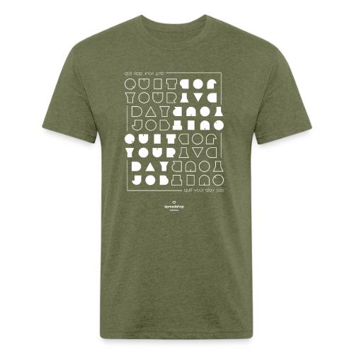 Quit upside white - Unisex Poly/Cotton T-Shirt