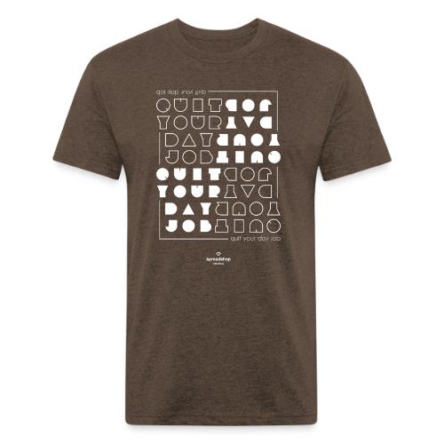 Quit upside white - Unisex Poly/Cotton T-Shirt