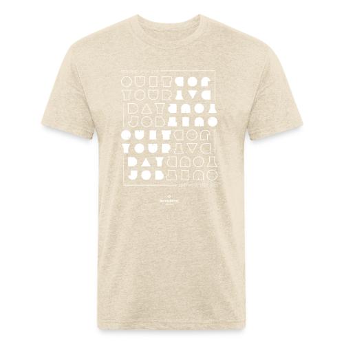Quit upside white - Unisex Poly/Cotton T-Shirt