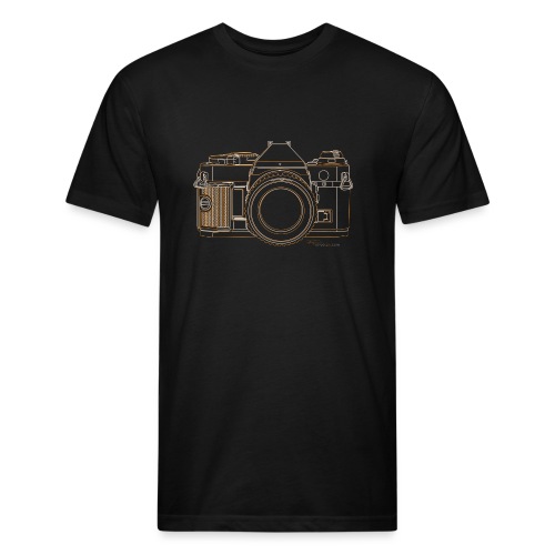 Camera Sketches - Canon AE1 Program - Fitted Cotton/Poly T-Shirt by Next Level