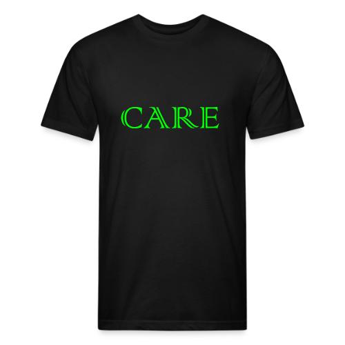 Care logo - Men’s Fitted Poly/Cotton T-Shirt
