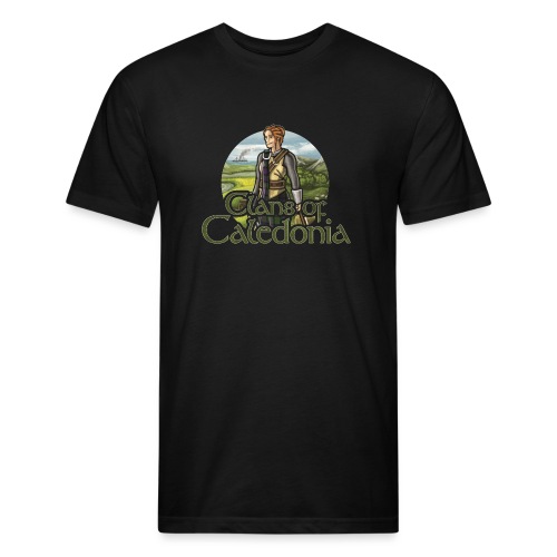 Clans of Caledonia, Clan MacDonald - Men’s Fitted Poly/Cotton T-Shirt