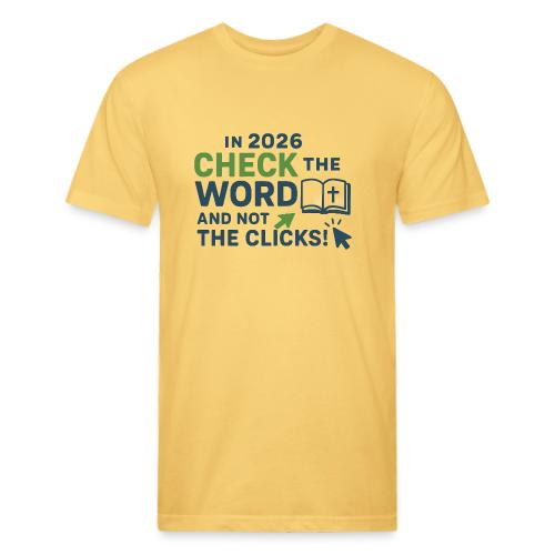Color Word Clicks 2026 Background - Men’s Fitted Poly/Cotton T-Shirt