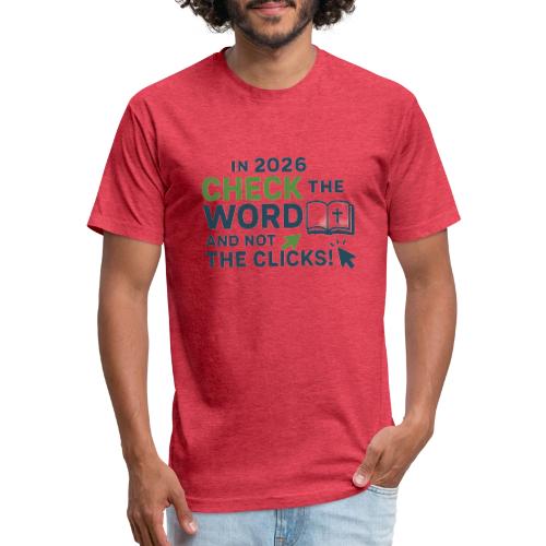 Color Word Clicks 2026 Background - Men’s Fitted Poly/Cotton T-Shirt