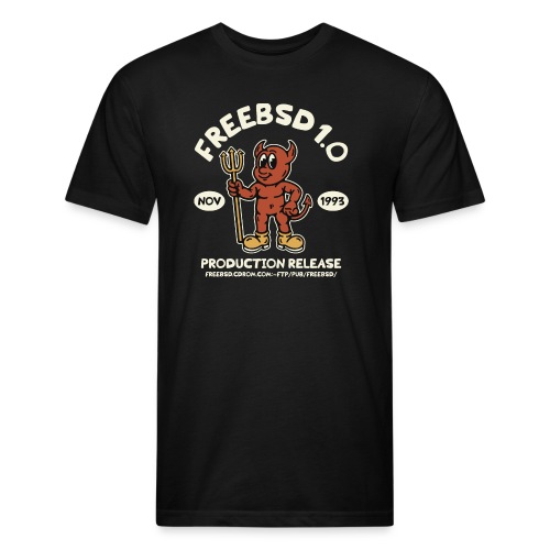 Retro FreeBSD - Men’s Fitted Poly/Cotton T-Shirt