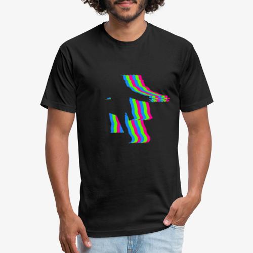 silhouette rainbow cut 1 - Fitted Cotton/Poly T-Shirt by Next Level