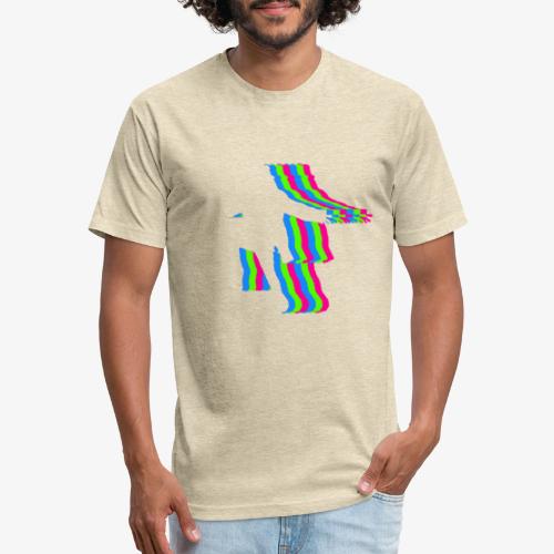 silhouette rainbow cut 1 - Fitted Cotton/Poly T-Shirt by Next Level