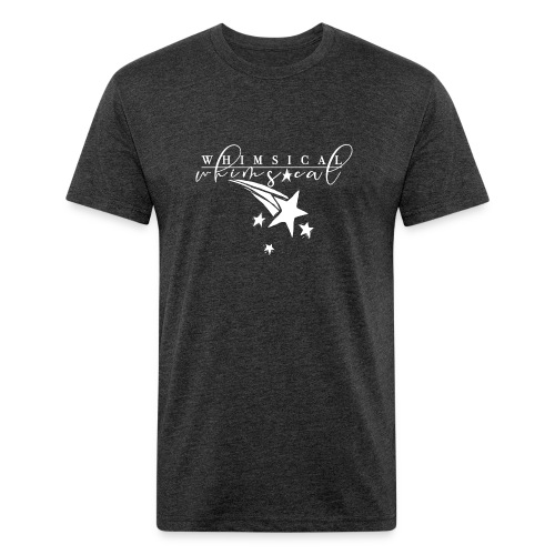 Whimsical - Shooting Star - Black and White - Fitted Cotton/Poly T-Shirt by Next Level