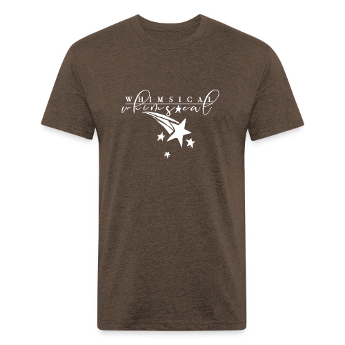 Whimsical - Shooting Star - Black and White - Fitted Cotton/Poly T-Shirt by Next Level
