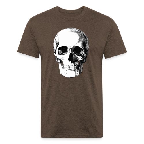 Human Skull - Men’s Fitted Poly/Cotton T-Shirt