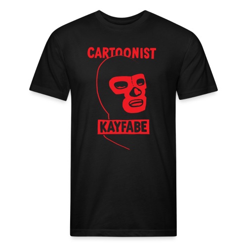 Cartoonist Kayfabe Wrestling Mask - Men’s Fitted Poly/Cotton T-Shirt
