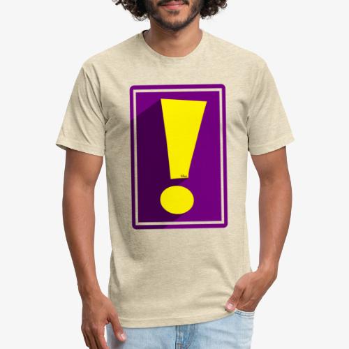 Purple Whee! Shadow Exclamation Point - Men’s Fitted Poly/Cotton T-Shirt